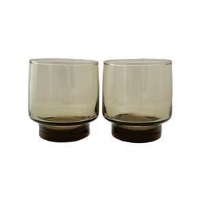 Old Fashioned Tawny Accent by LIBBEY GLASS COMPANY Qty 2 Stackable